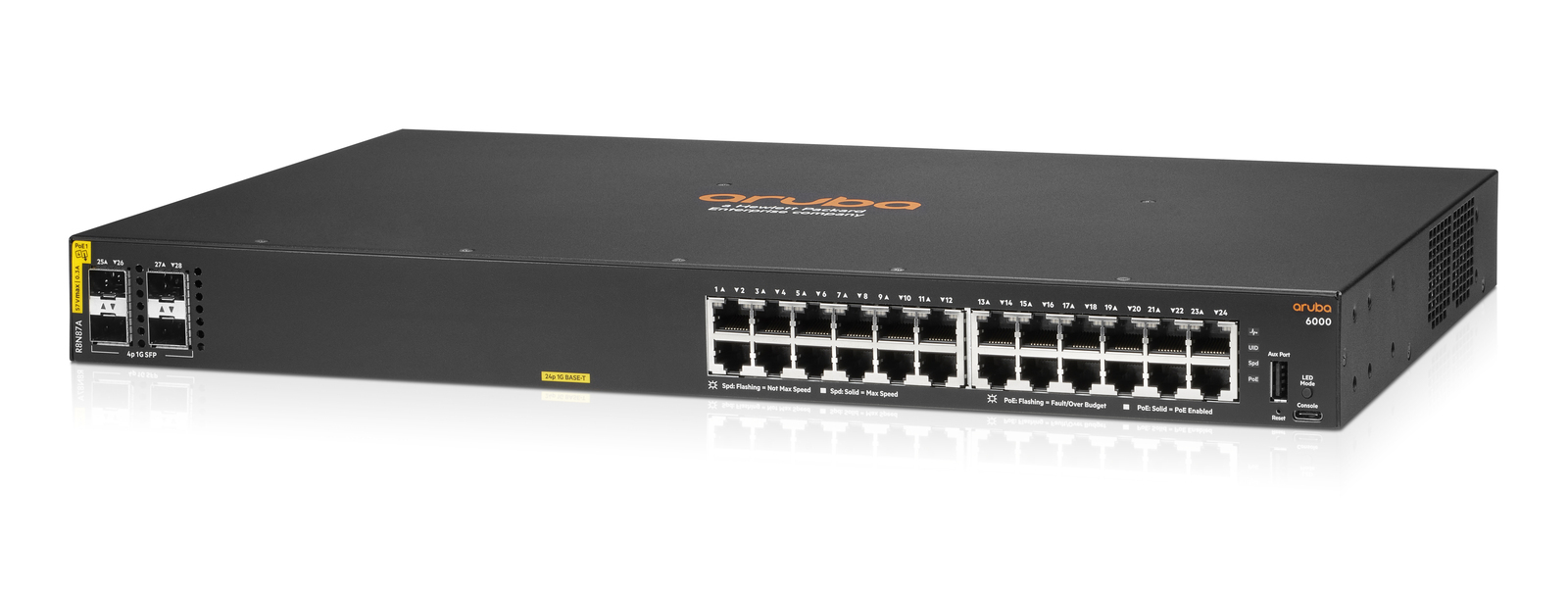R8N87A Aruba 6000 24G Class4 PoE 4SFP 370W Switch Buy New Network R8N87A Aruba 6000 24G Class4 PoE 4SFP 370W Switch Buy New Network