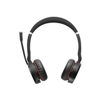 Jabra Evolve 75 SE - USB-A Link380a MS Teams Stereo Headset with Charging Stand - Black