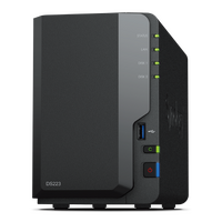 Synology DiskStation DS223 2-Bay NAS LFF/SFF Diskless Desktop Tower Realtek RTD1619B 4-Core 1.7GHz 2GB