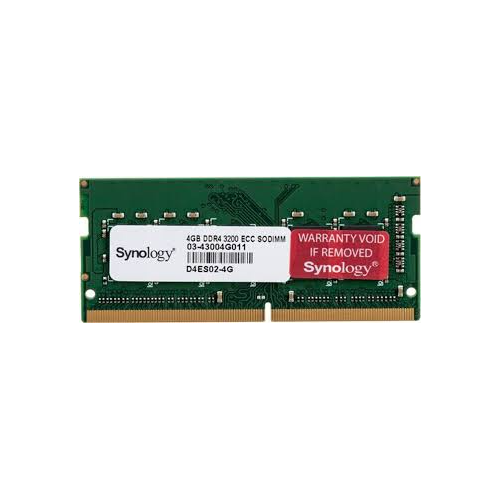 Synology 4GB (1x4GB) DDR4 ECC Unbuffered SODIMM Applied Models: 22 series: DS2422+ RS822RP+ RS822+ DS923+ DS723+