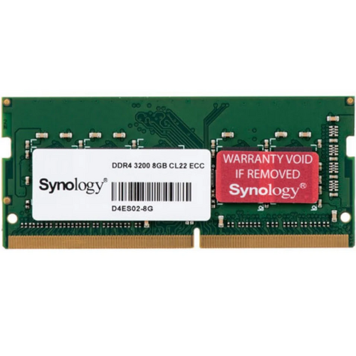 Synology 8GB (1x8GB) DDR4 ECC Unbuffered SODIMM Applied Models: 22 series: DS3622xs+ DS2422+ DS1522+ RS822RP+ RS822+ DS723+ DS923+ DS1823xs+