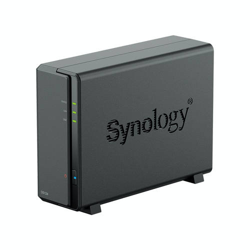 Synology DiskStation DS124 1-Bay NAS LFF/SFF Diskless Desktop Tower Realtek RTD1619B 4-Core 1.7GHz 1GB