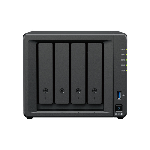 Synology DiskStation DS425+ 4-Bay NAS LFF/SFF Diskless Desktop Tower Intel Celeron J4125 4-Core 2.0GHz 2GB